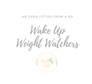 weight watchers, rd, rd letter, nutritionist